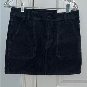 American Eagle Outfitters Charcoal Grey corduroy High rise Mini skirt